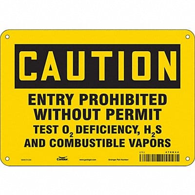 Safety Sign 7 in x 10 in Polyethylene