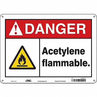 Safety Sign 10 inx14 in Polyethylene