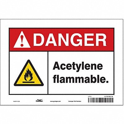 Safety Sign 7 inx10 in Vinyl