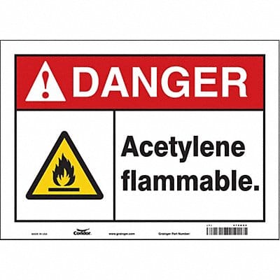 Safety Sign 10 in x 14 in Vinyl