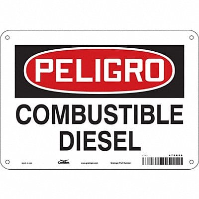 Safety Sign 7 in x 10 in Aluminum