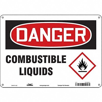 Safety Sign 10 in x 14 in Aluminum