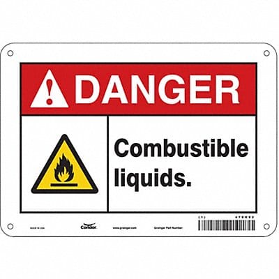 Safety Sign 7 inx10 in Polyethylene