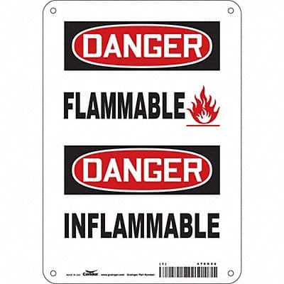 Safety Sign 10 in x 7 in Aluminum