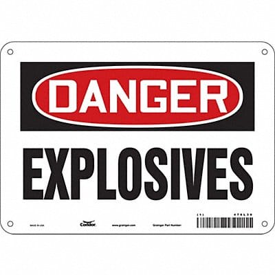 Safety Sign 7 in x 10 in Aluminum