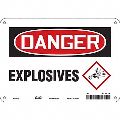 Safety Sign 7 in x 10 in Aluminum