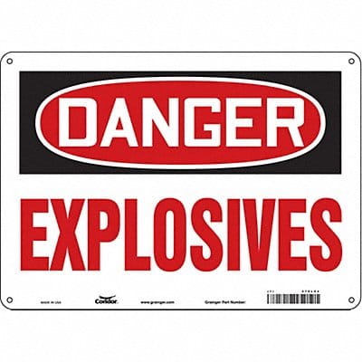 Safety Sign 10 inx14 in Aluminum
