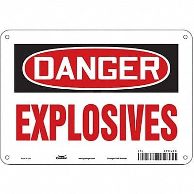 Safety Sign 7 in x 10 in Polyethylene