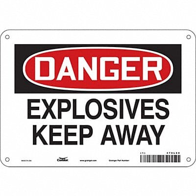 Safety Sign 7 in x 10 in Aluminum