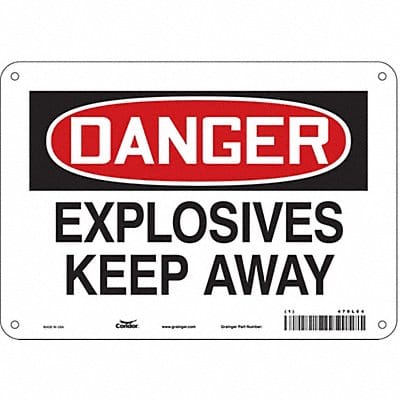 Safety Sign 7 in x 10 in Polyethylene