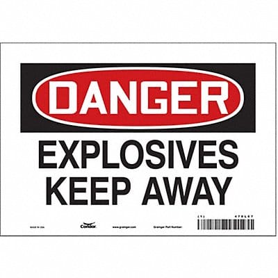 Safety Sign 7 in x 10 in Vinyl