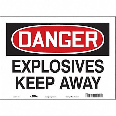 Safety Sign 10 in x 14 in Vinyl