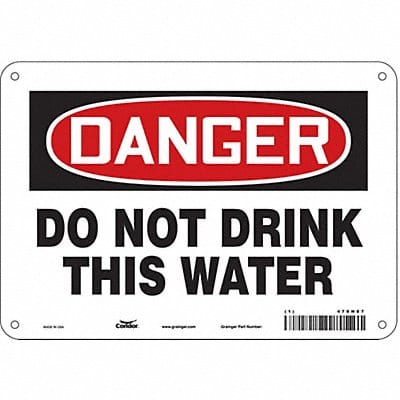 Safety Sign 7 in x 10 in Polyethylene