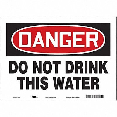 Safety Sign 10 in x 14 in Vinyl