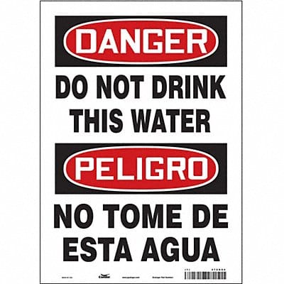Safety Sign 14 inx10 in Polyethylene