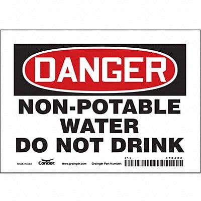 Safety Sign 5 inx7 in Vinyl