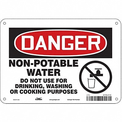 Safety Sign 7 in x 10 in Aluminum