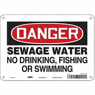 Safety Sign 7 in x 10 in Aluminum