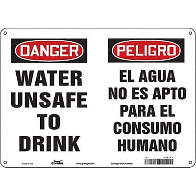 Safety Sign 10 in x 14 in Aluminum