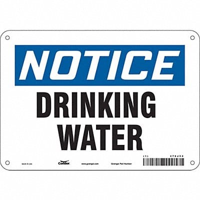 J8546 Safety Sign 7 inx10 in Polyethylene
