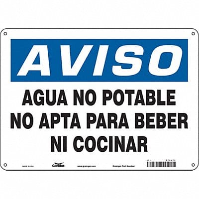 Safety Sign 10 in x 14 in Aluminum