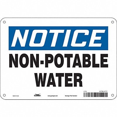 Safety Sign 7 in x 10 in Aluminum
