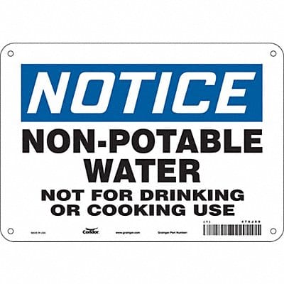 Safety Sign 7 in x 10 in Aluminum