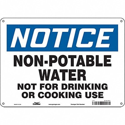 Safety Sign 10 in x 14 in Polyethylene