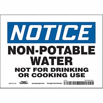 Safety Sign 5 in x 7 in Vinyl