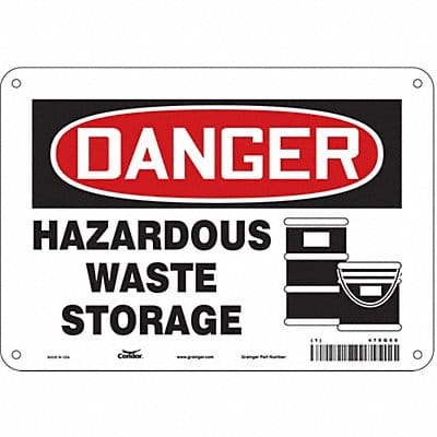 Safety Sign 7 inx10 in Polyethylene