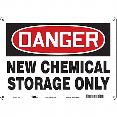 Safety Sign 10 in x 14 in Polyethylene