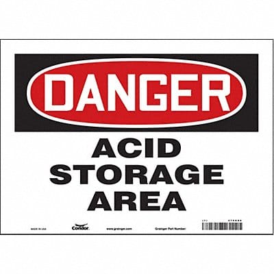 Safety Sign 10 inx14 in Vinyl