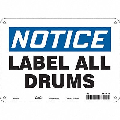 Safety Sign 7 in x 10 in Polyethylene