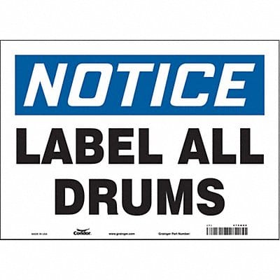 Safety Sign 10 in x 14 in Vinyl
