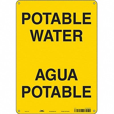 Safety Sign 14 in x 10 in Polyethylene