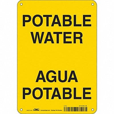 Safety Sign 10 in x 7 in Aluminum