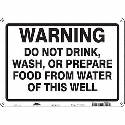 Safety Sign 10 in x 14 in Aluminum