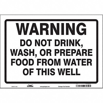 Safety Sign 10 in x 14 in Vinyl