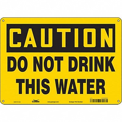 Safety Sign 10 in x 14 in Polyethylene