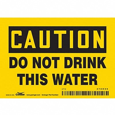 Safety Sign 3.5in x 5in Vinyl