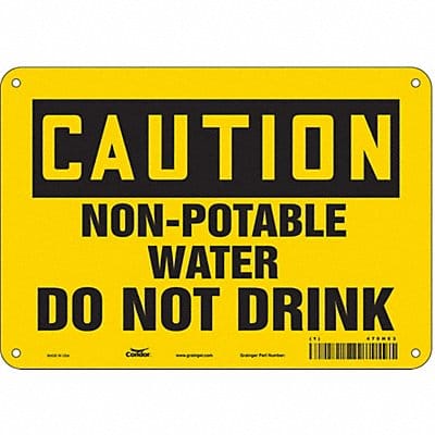 Safety Sign 7 in x 10 in Aluminum