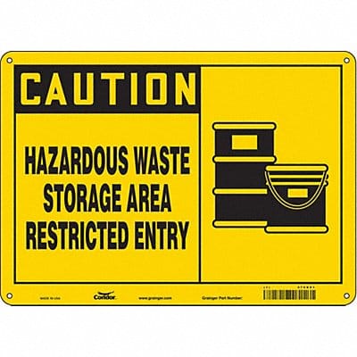 Safety Sign 10 inx14 in Polyethylene