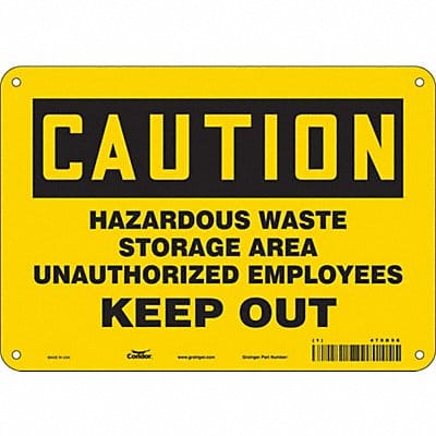 Safety Sign 7 in x 10 in Aluminum