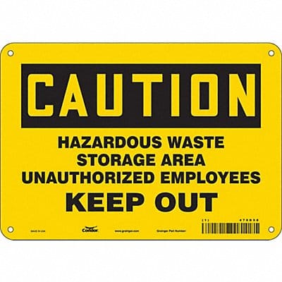 Safety Sign 7 inx10 in Polyethylene Safety Sign 7 inx10 in Polyethylene