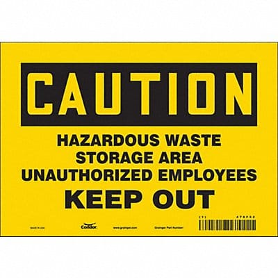 Safety Sign 7 in x 10 in Vinyl