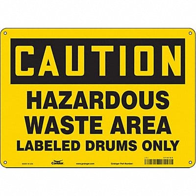 Safety Sign 10 inx14 in Aluminum