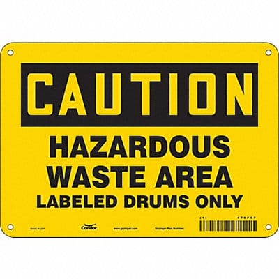 Safety Sign 7 inx10 in Polyethylene