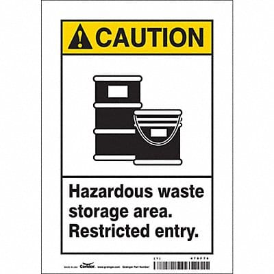 Safety Sign 10 inx7 in Vinyl