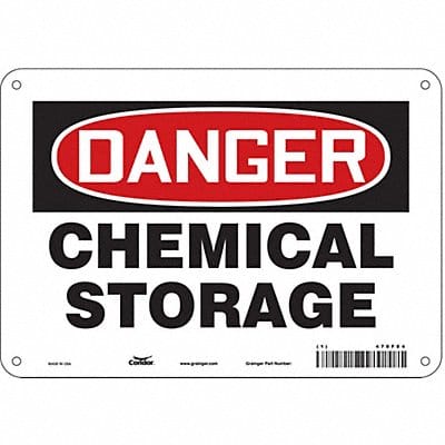 J6913 Safety Sign 7 in x 10 in Aluminum
