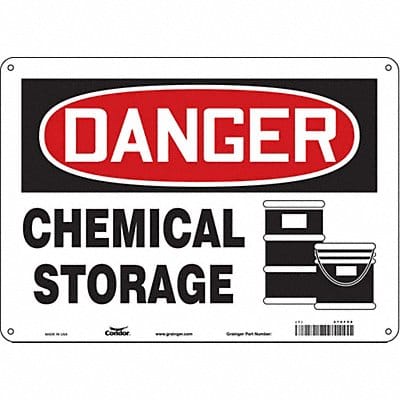Safety Sign 10 in x 14 in Polyethylene